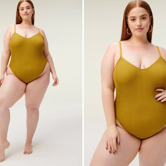 NWOT Good American Always Fits One-Piece in Dirty Olive (SIZE SOLD OUT!) - Picture 4 of 13